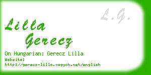 lilla gerecz business card